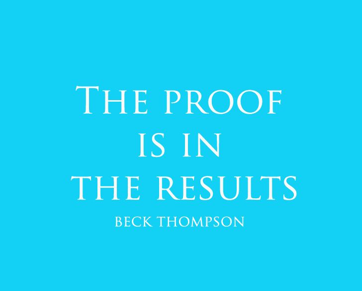 positive thinking..the proof is in the results